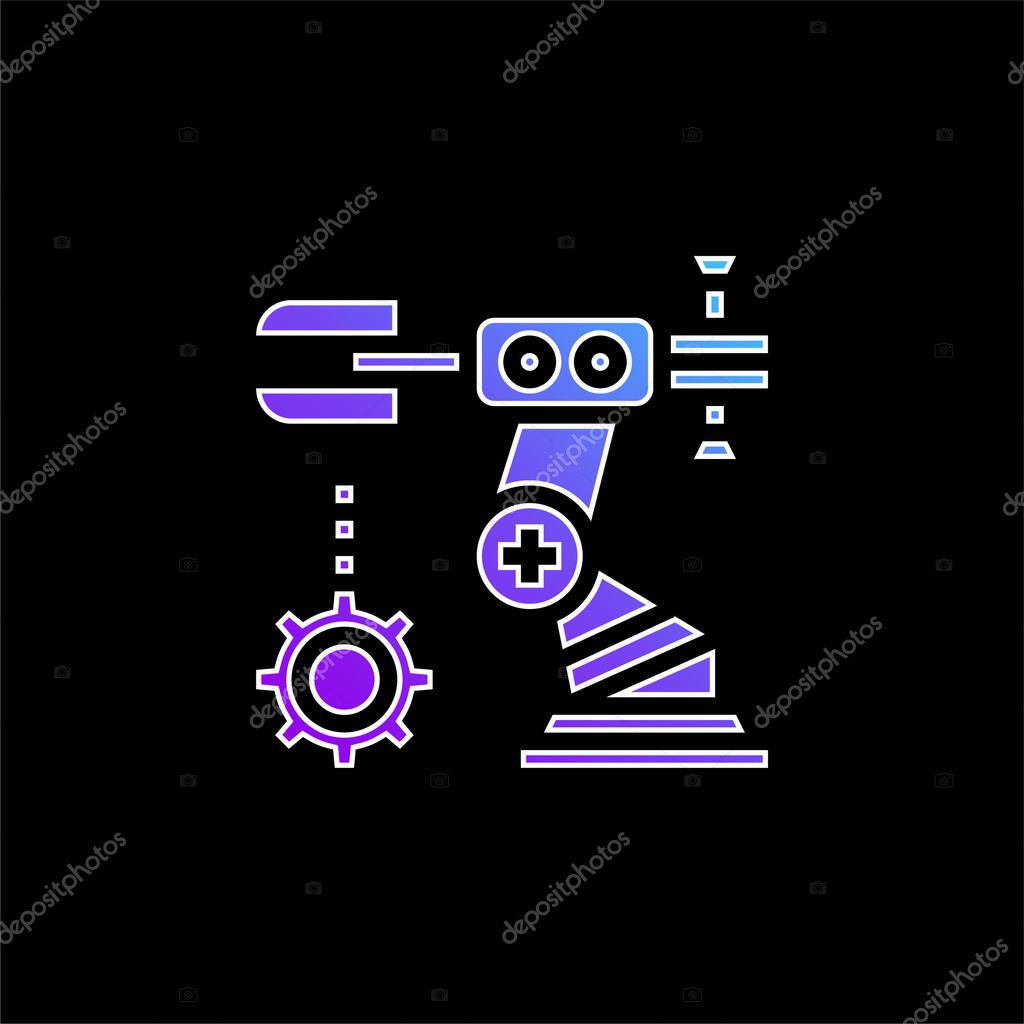 Assembly blue gradient vector icon