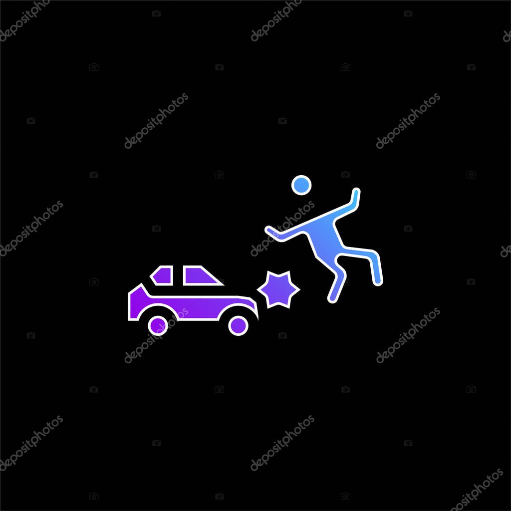 Accident blue gradient vector icon