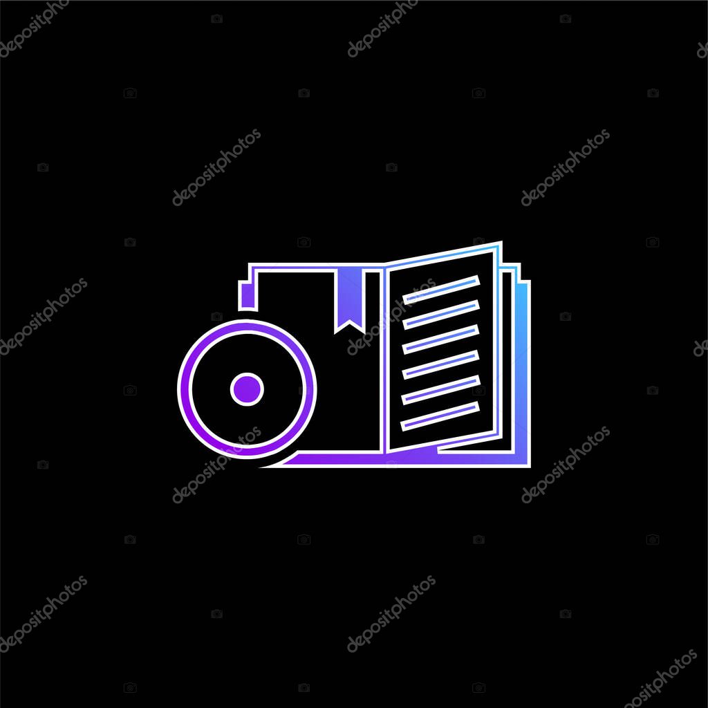 Book blue gradient vector icon