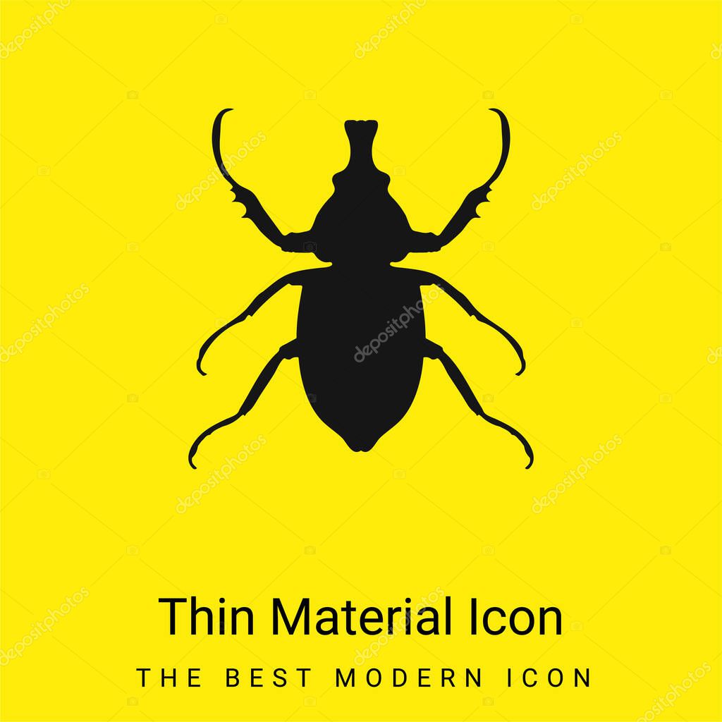 Animal Longhorned Insect Shape minimal bright yellow material icon
