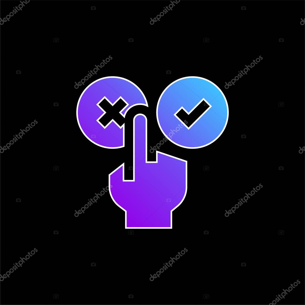 Bad Review blue gradient vector icon