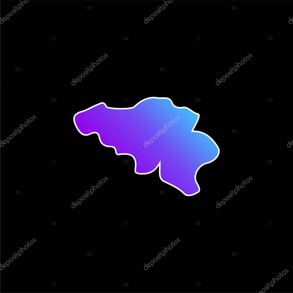 Belgium blue gradient vector icon