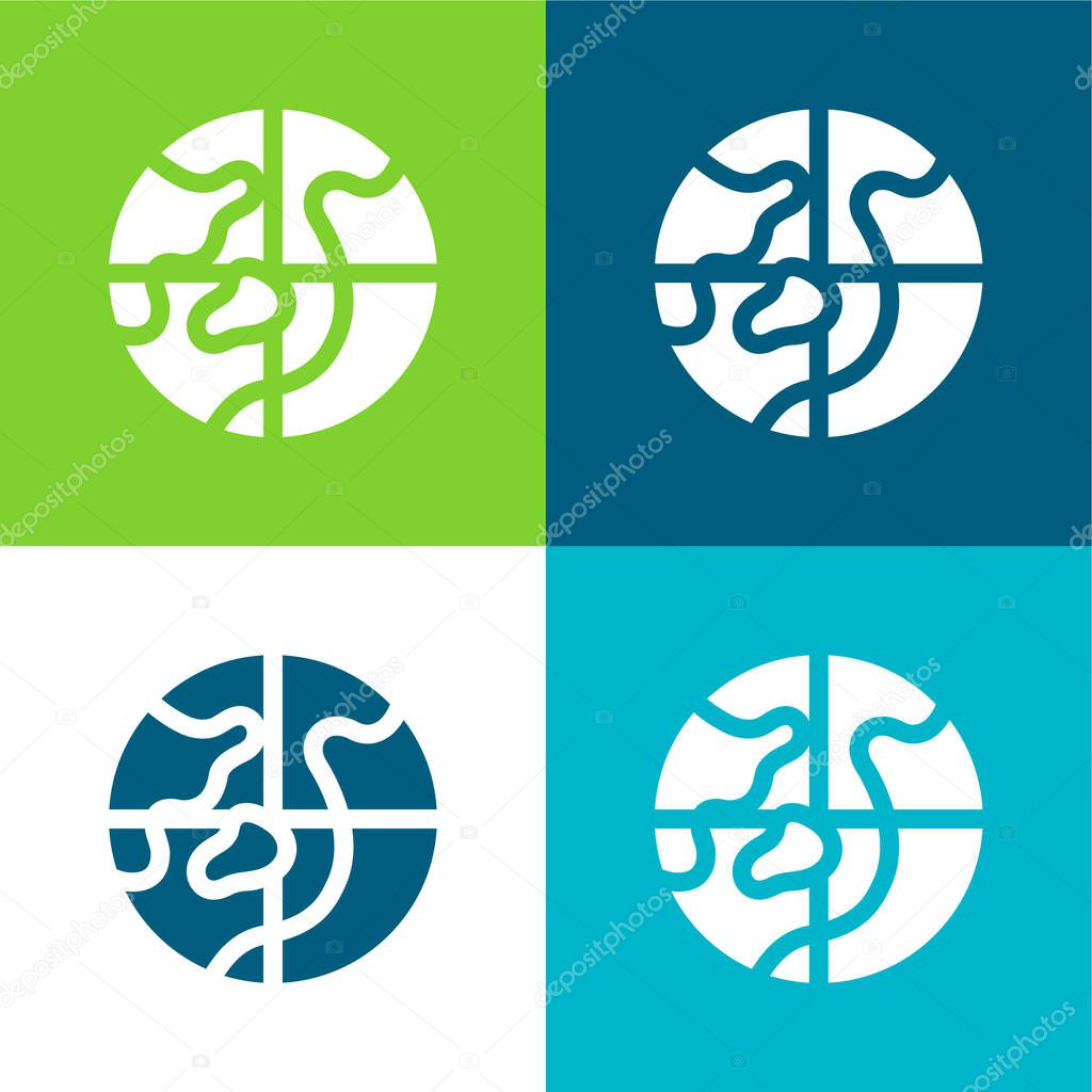 Arctic Flat four color minimal icon set