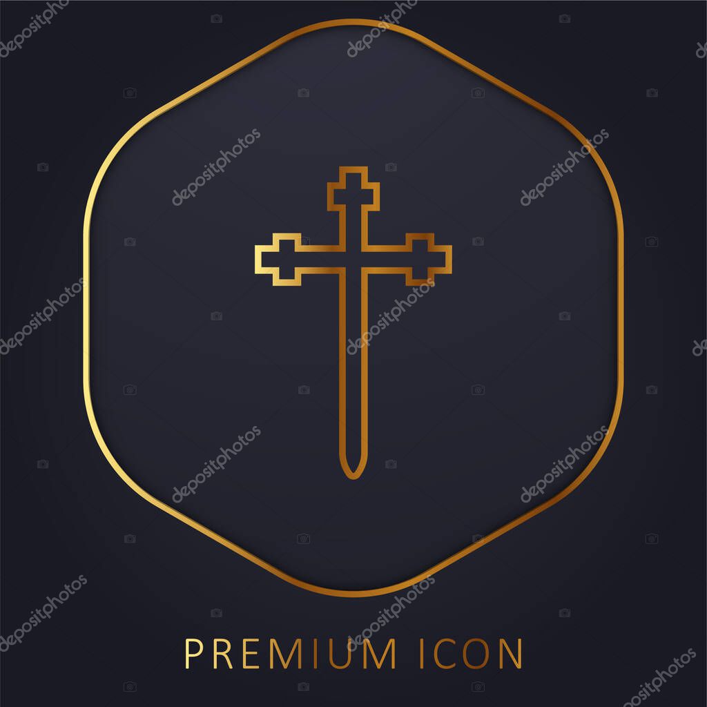 Aaronic Order Church golden line premium logo or icon