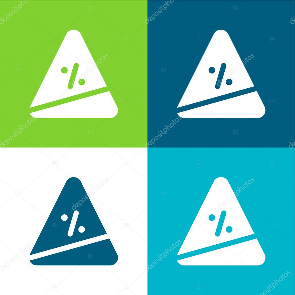 Ascent Flat four color minimal icon set