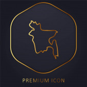 Bangladéš zlatá čára prémie logo nebo ikona