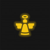 Andělská žlutá zářící ikona