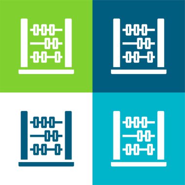 Abaküs Düz 4 renk en küçük simge kümesi