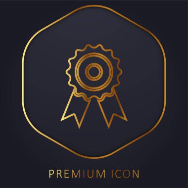 Altın çizgi prim logosu veya simgesi