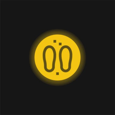 Bodhu Boron yellow glowing neon icon clipart