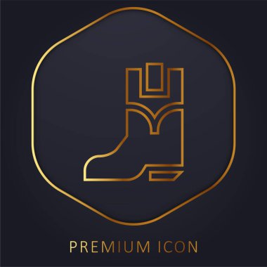 Boots golden line premium logo or icon clipart