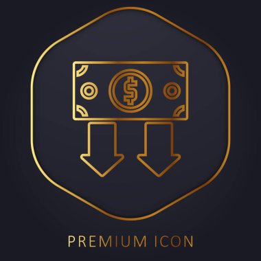 Bond altın çizgi premium logosu veya simgesi