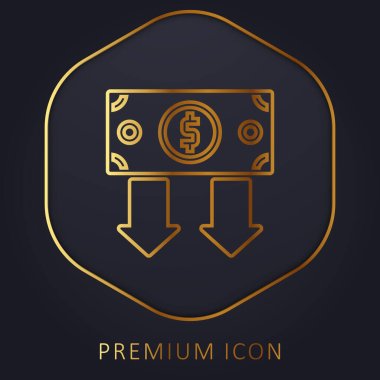 Bond golden line premium logo or icon clipart
