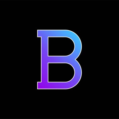 Kalın mavi eğimli vektör simgesi