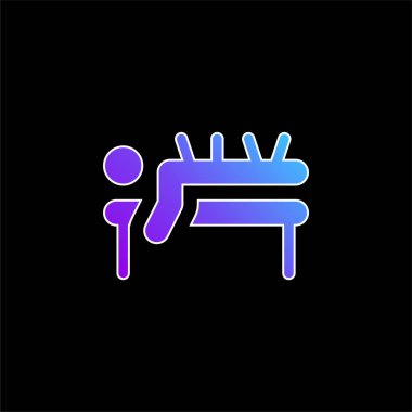 Akupunktur mavi gradyan vektör simgesi