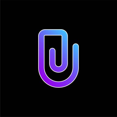 Büyük Klip mavi eğimli vektör simgesi