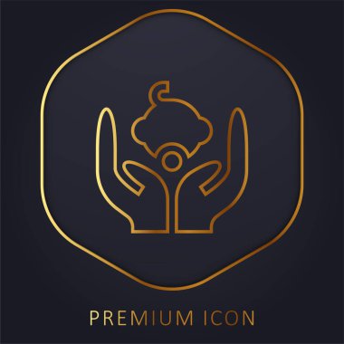 Bebek altın çizgisi logosu veya simgesi