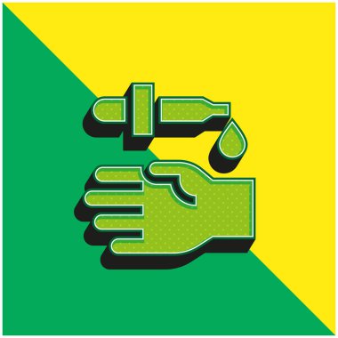 Kan Testi Yeşil ve Sarı Modern 3D vektör simgesi logosu