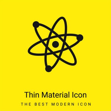 Atoms Symbol minimal bright yellow material icon clipart
