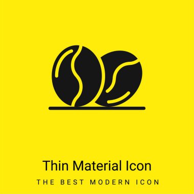 Beans minimal bright yellow material icon clipart