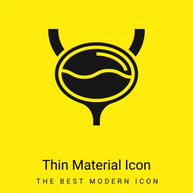Bladder minimal bright yellow material icon clipart