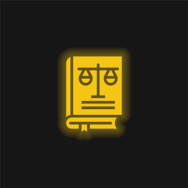 İncil sarı parlak neon simgesi