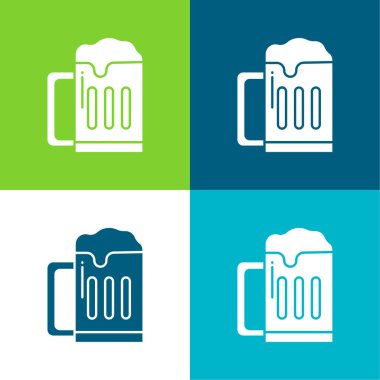 Bira Düz 4 renk en küçük simge kümesi