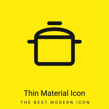 Big Pot minimal bright yellow material icon clipart