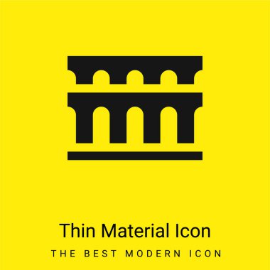 Aqueduct minimal bright yellow material icon clipart