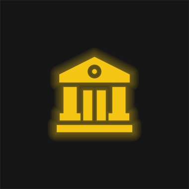 Bankanın sarı parlak neon simgesi