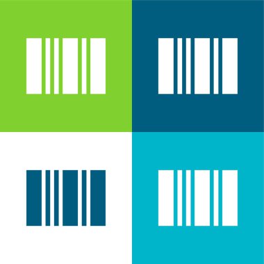 Barkod Düz 4 renk en küçük simge kümesi