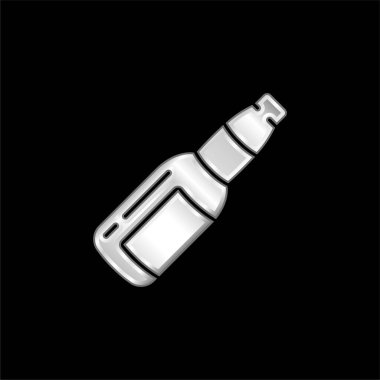 Bira şişesi gümüş kaplama metalik simge