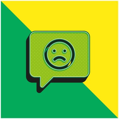 Bad Review Green and yellow modern 3d vector icon logo clipart