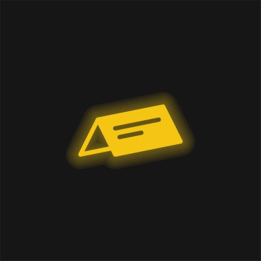 Booked yellow glowing neon icon clipart