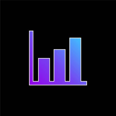 Çubuk mavi grafiksel vektör simgesi