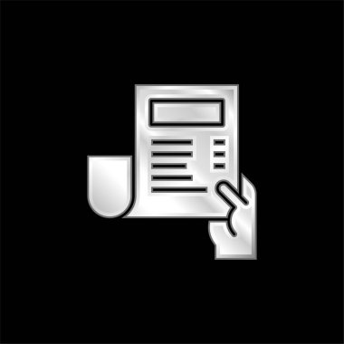 Gümüş kaplama metalik simge