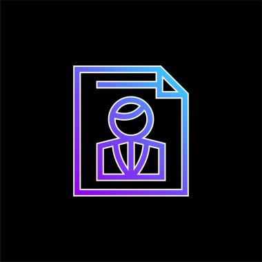 Oylama mavi gradyan vektör simgesi