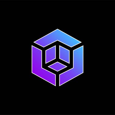 3d mavi model vektör simgesi