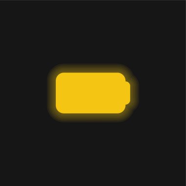 Pil sarısı parlak neon simgesi