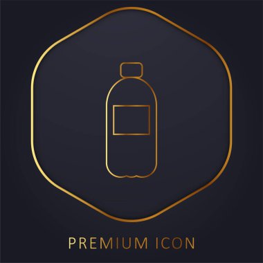 İçecek altın çizgisi prim logosu veya simgesi