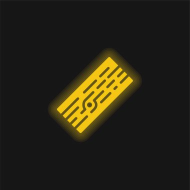 Tahta sarı parlak neon simgesi