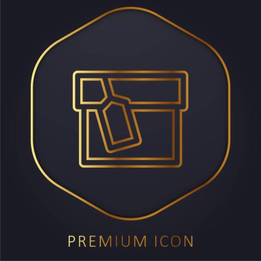 Etiketli Kutu Altın Satır prim logosu veya simgesi