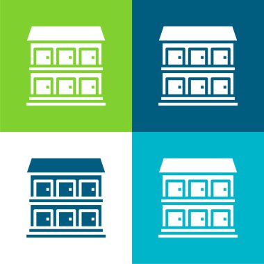 Daire Düz 4 renk en küçük simge kümesi