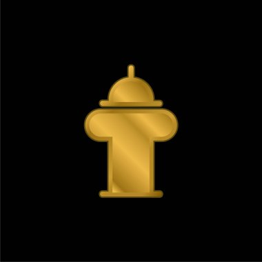 Büyük Fireplug altın kaplama metalik simge veya logo vektörü