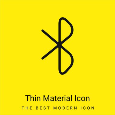 Bluetooth Sembolü Minimum Parlak Sarı Madde simgesi