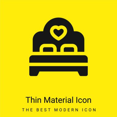 Yatak minimal parlak sarı madde simgesi