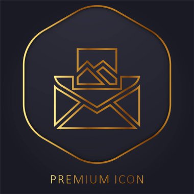 Altın çizgi premium logo ya da simge ekle