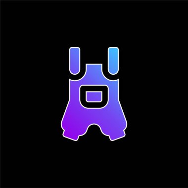 Bebek giysisi mavi eğimli vektör simgesi