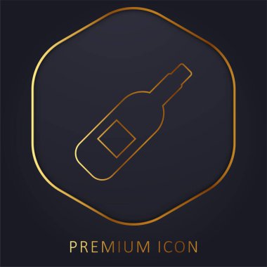 Alkol altın çizgisi prim logosu veya simgesi
