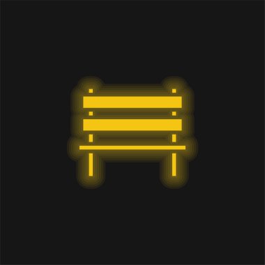 Sarı benç parlayan neon simgesi